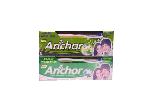 ASTD ANCHOR TOOTH PASTE WITH BRUSH 135GM X2PCS