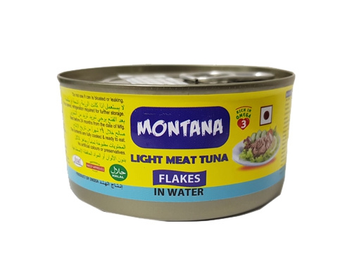 MONTANA LIGHT MEAT TUNA FLAKES IN WATER 185 GM